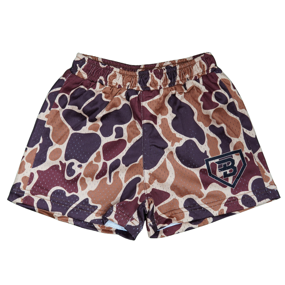BatWrapz Vintage Duck Camo Baseball Training Shorts - Toddler