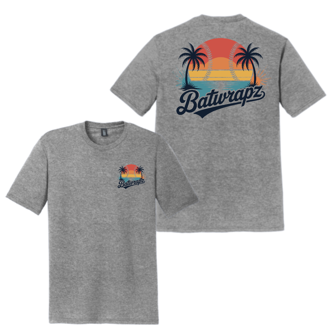 BatWrapz Summer League Sunset T-Shirt Gray - Youth
