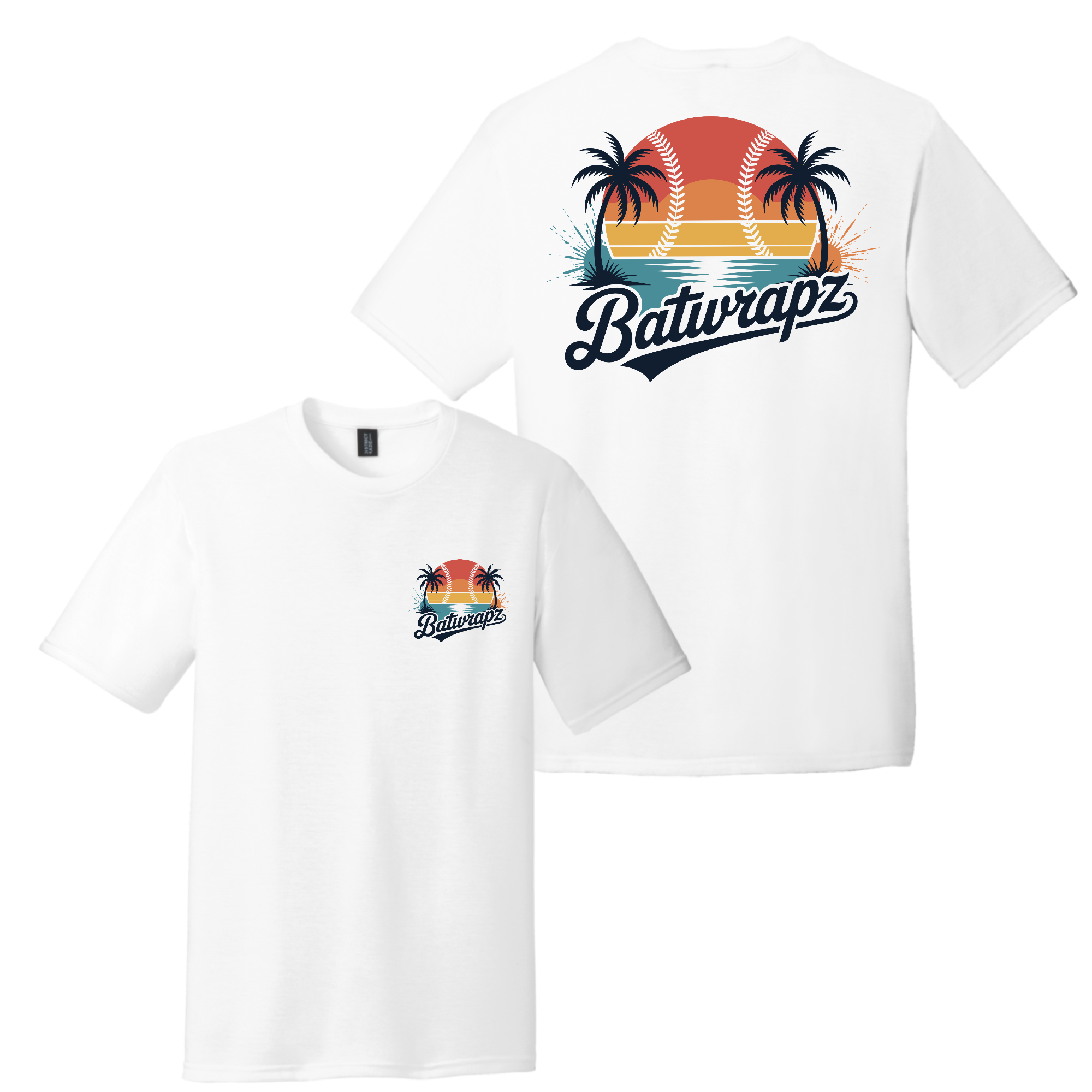 BatWrapz Summer League Sunset T-Shirt White - Youth