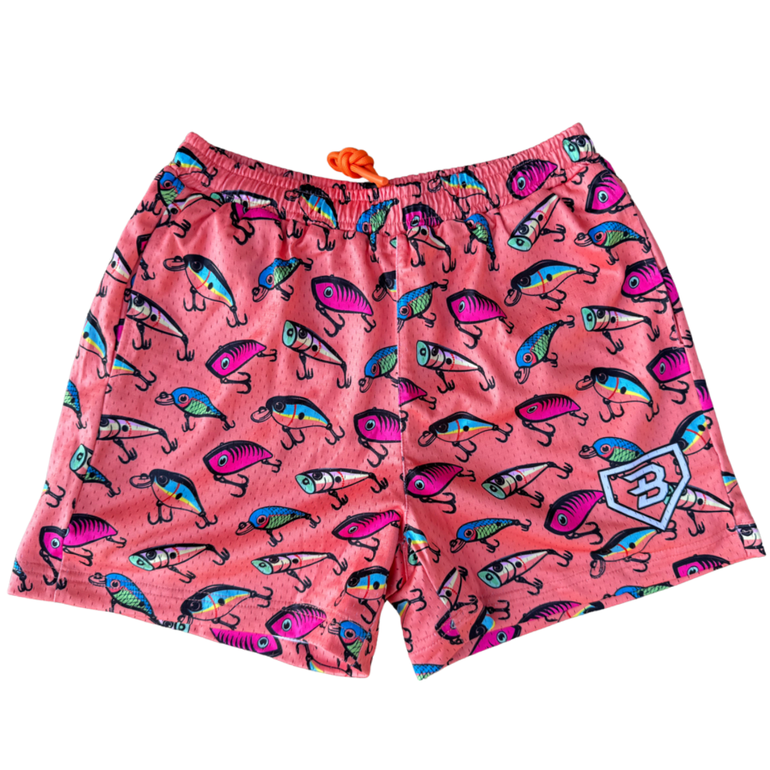 BatWrapz Tight Lines Training Shorts Coral - Youth