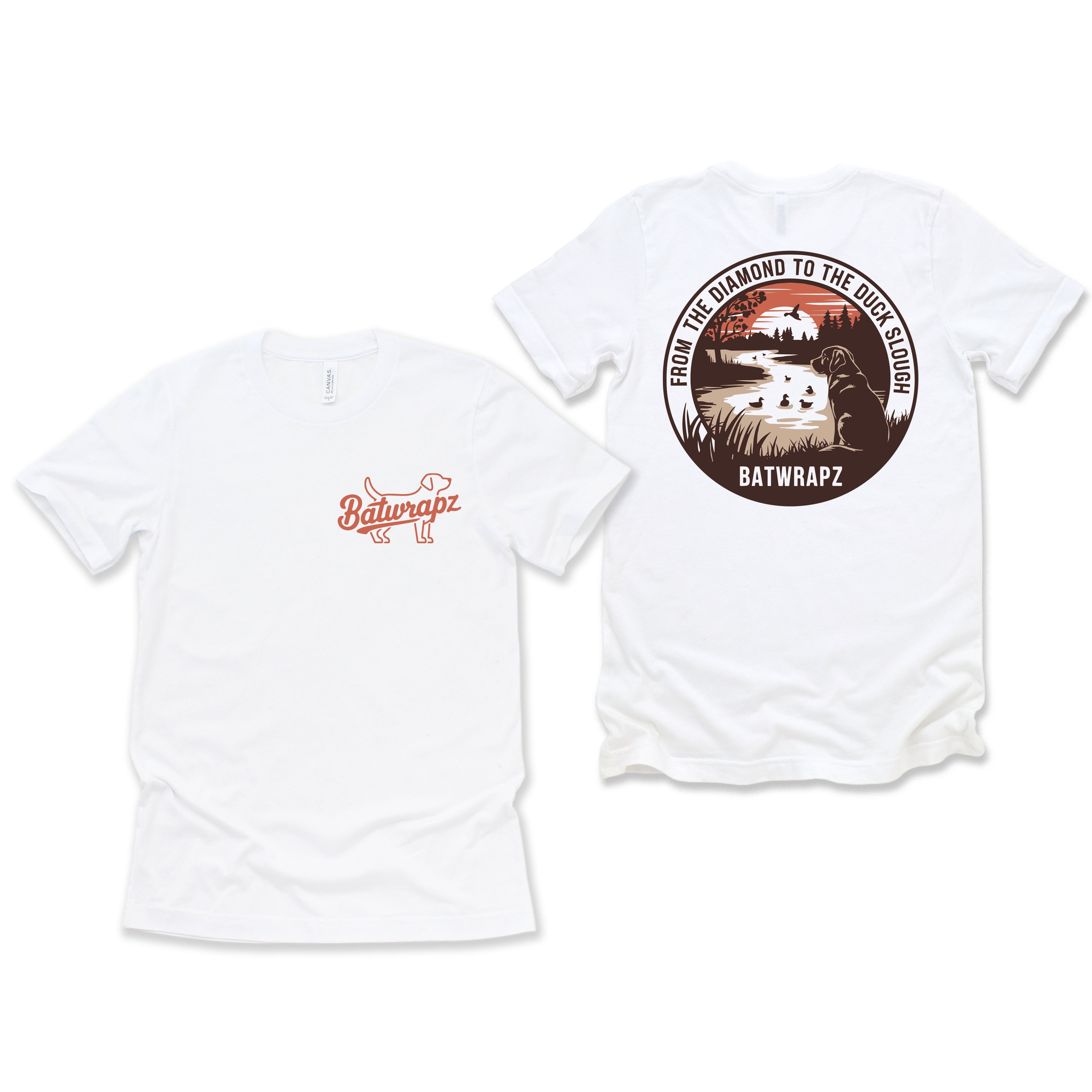 BatWrapz "The Duck Slough" Adult Tee - White