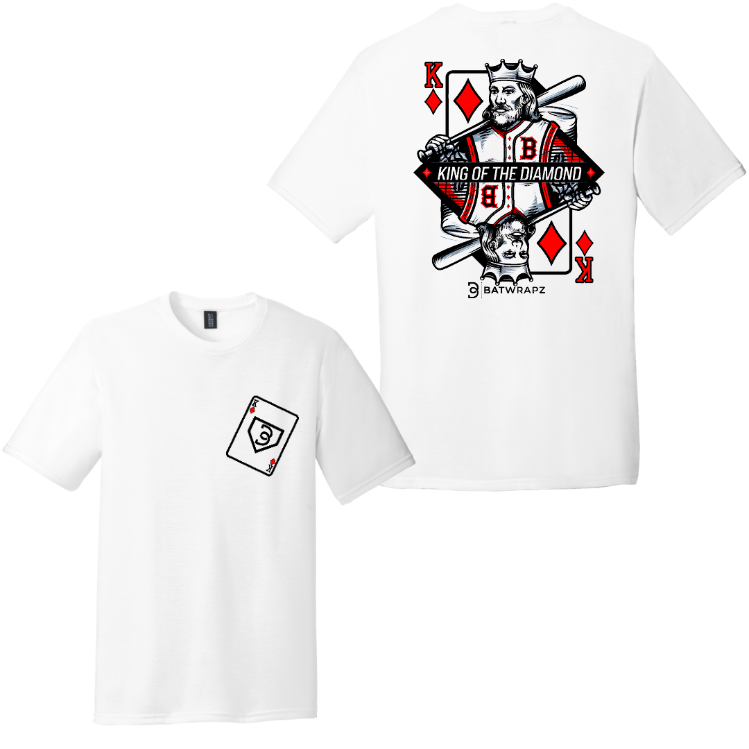 BatWrapz "King of the Diamond" Youth Tee - White
