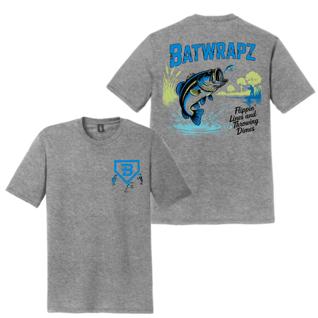 BatWrapz Flippin' Lines T-Shirt Grey - Youth
