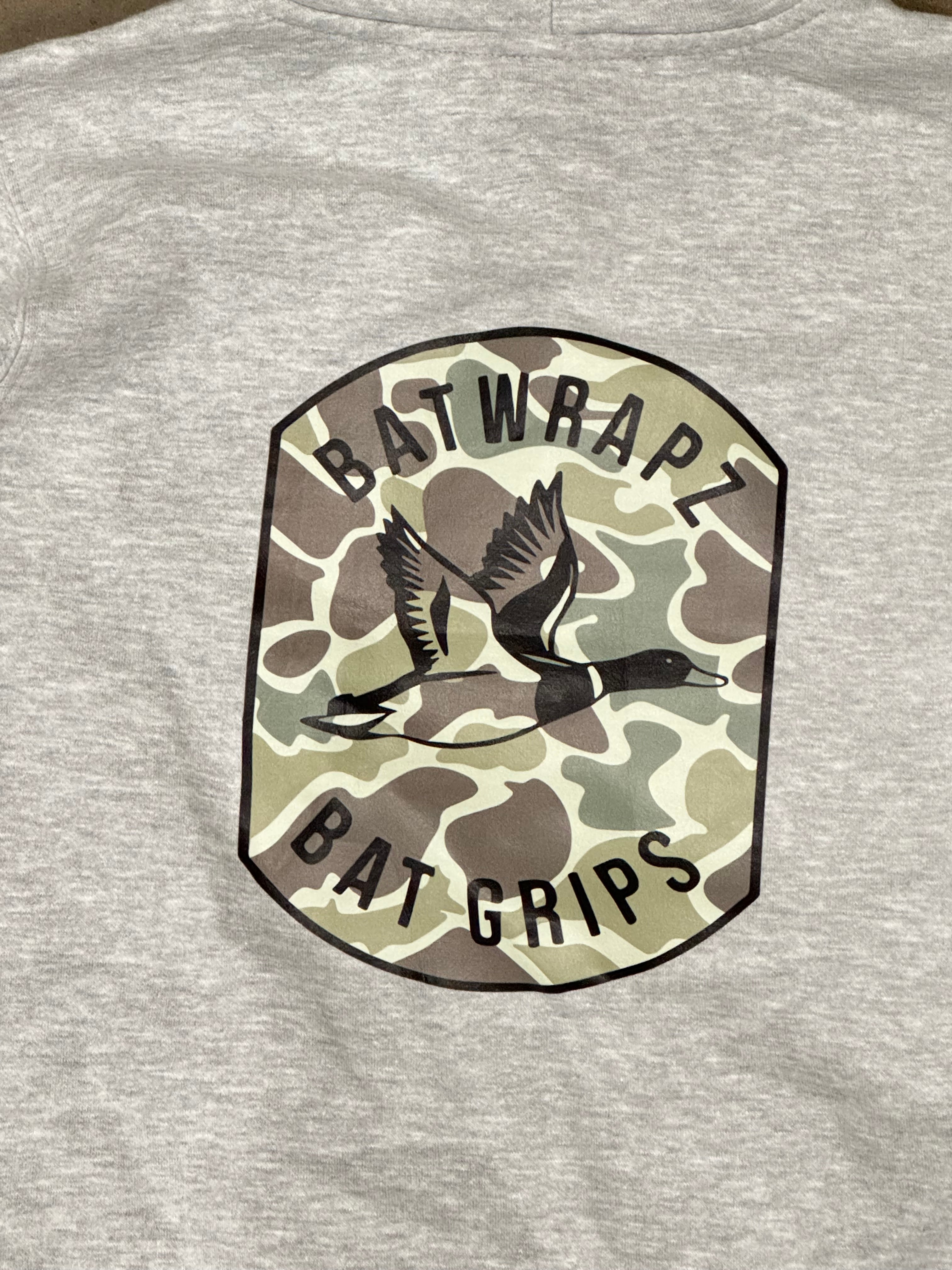 BatWrapz Duck Camo Hoodie Youth - Grey