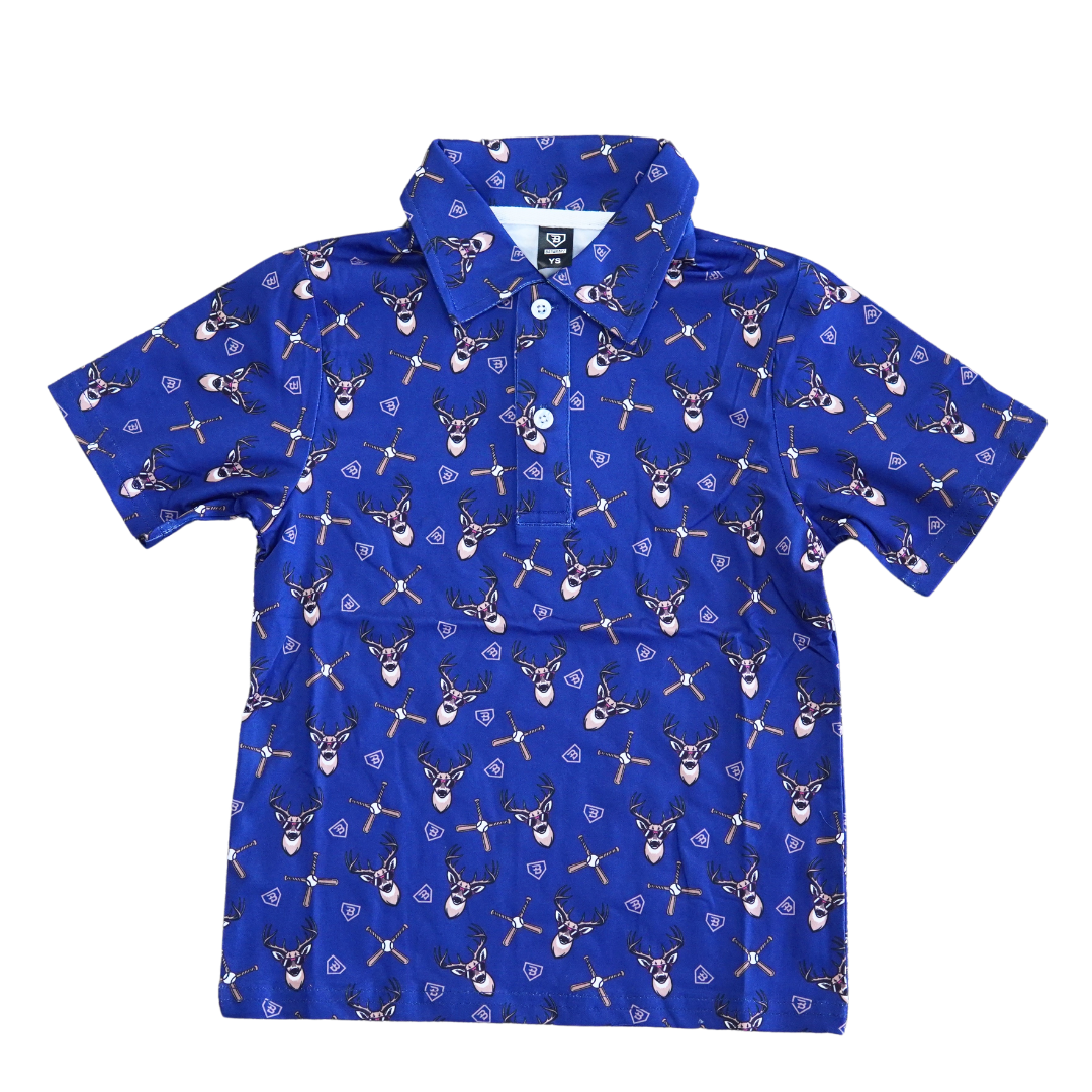BatWrapz Ballpark Buck Short Sleeve Performance Polo - Youth