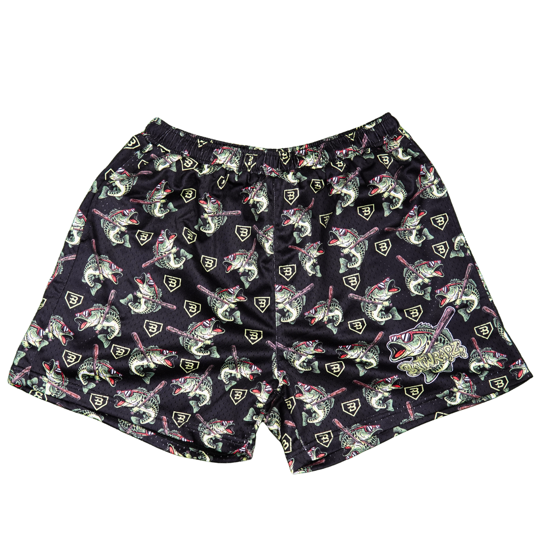 BatWrapz Baseball Bass Training Shorts Green - Youth