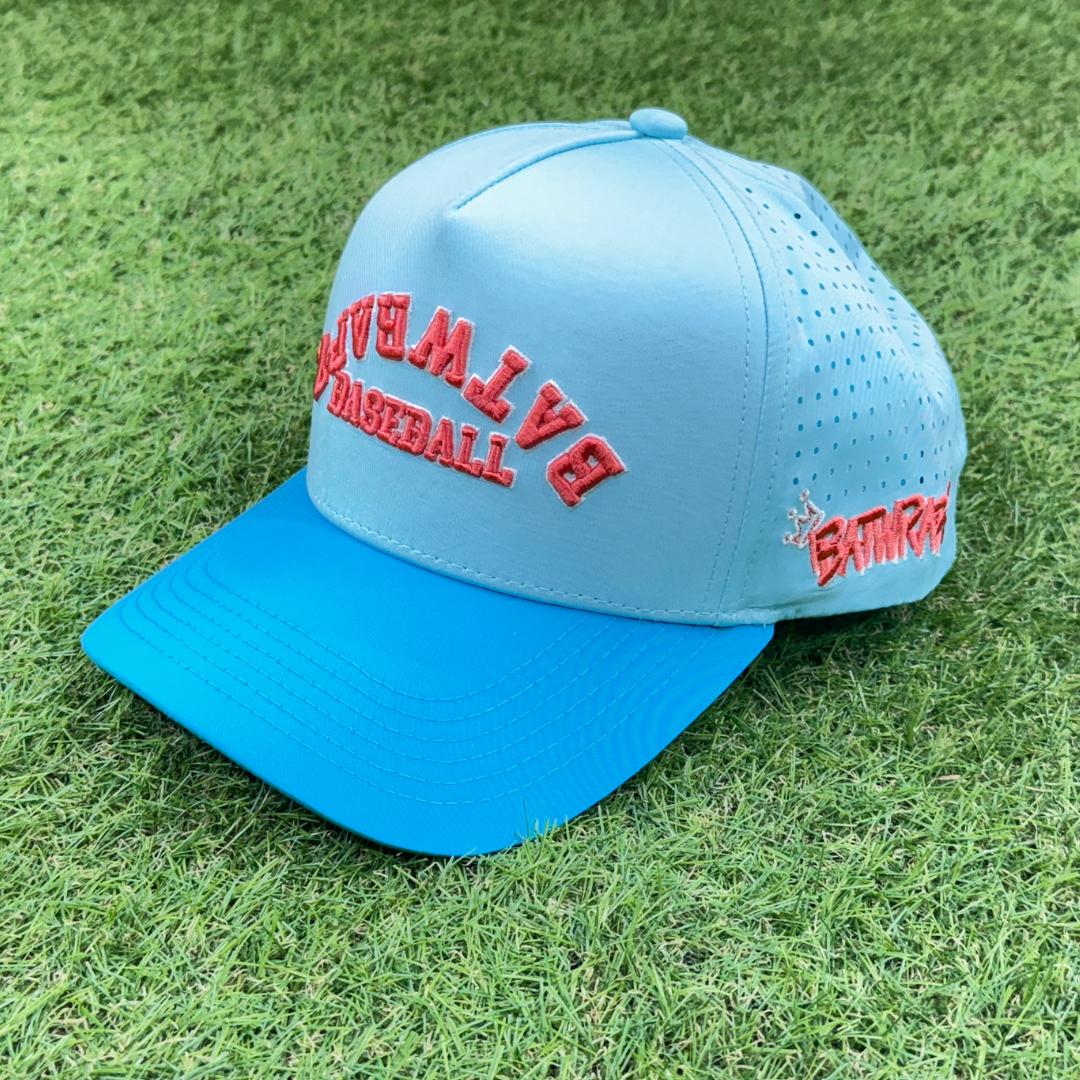 BatWrapz "Upside Down" Logo Snap Back Hat - Blue