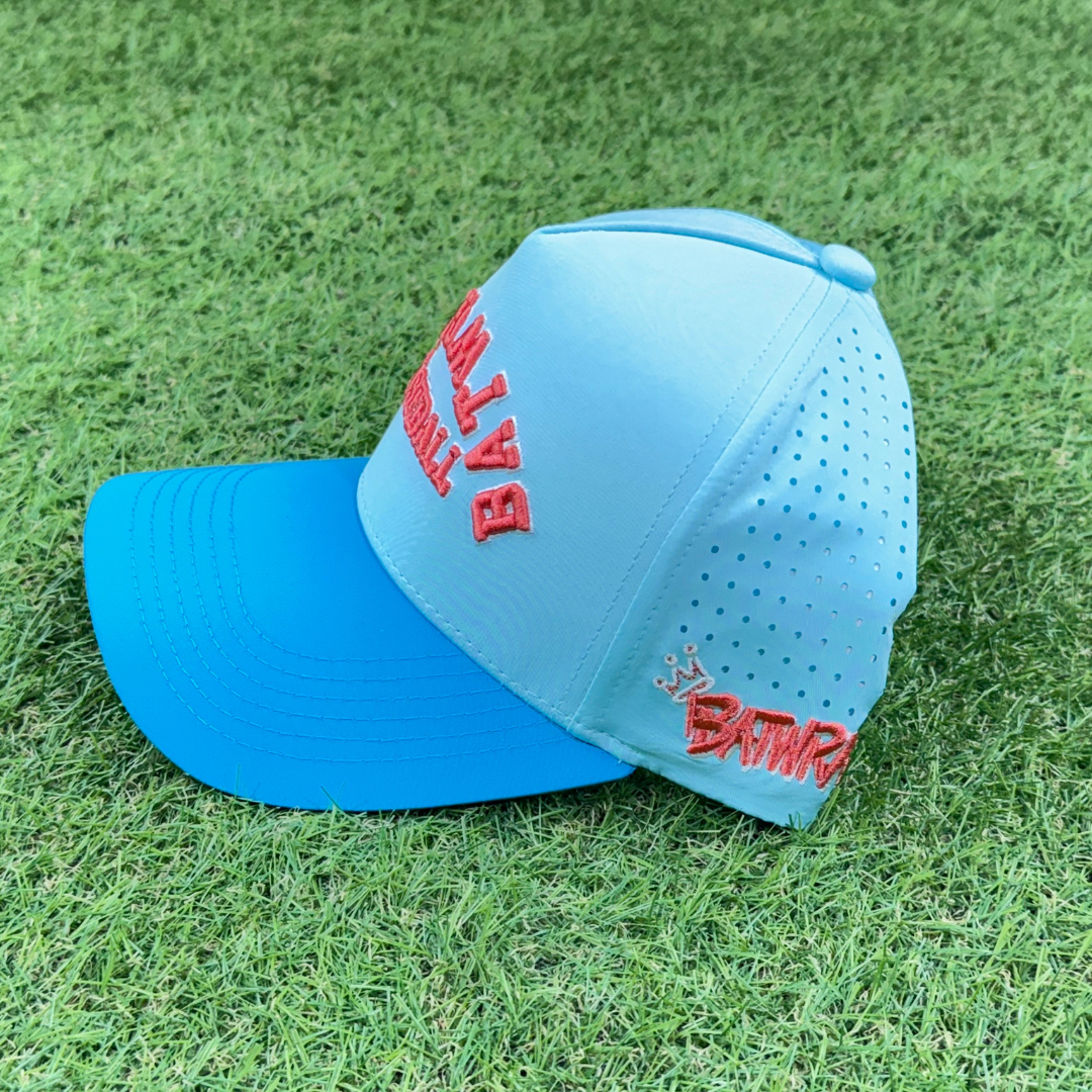 BatWrapz "Upside Down" Logo Snap Back Hat - Blue