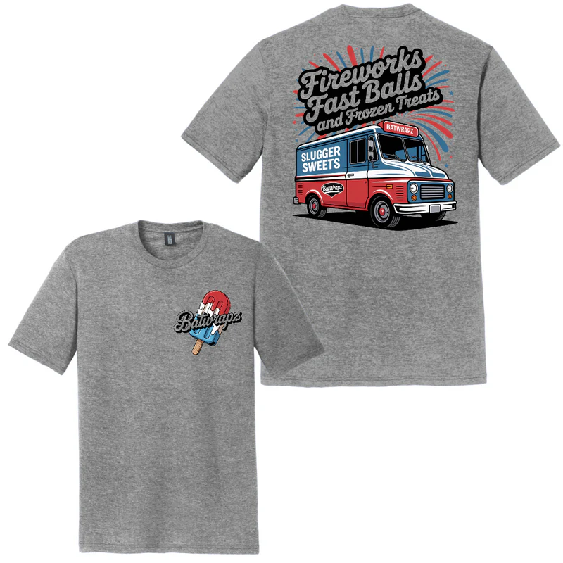 BatWrapz Baseball Patriotic Pop Toddler T-Shirt - Gray