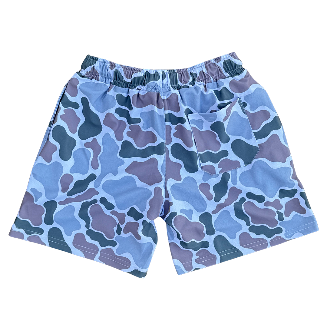 BatWrapz Duck Camo Sandstone Swim Trunks - Youth