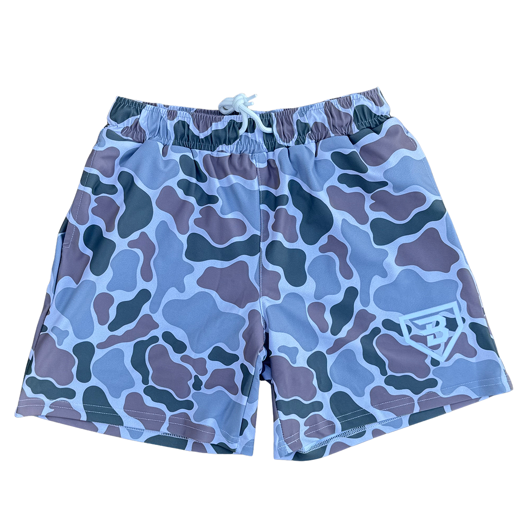BatWrapz Duck Camo Sandstone Swim Trunks - Youth