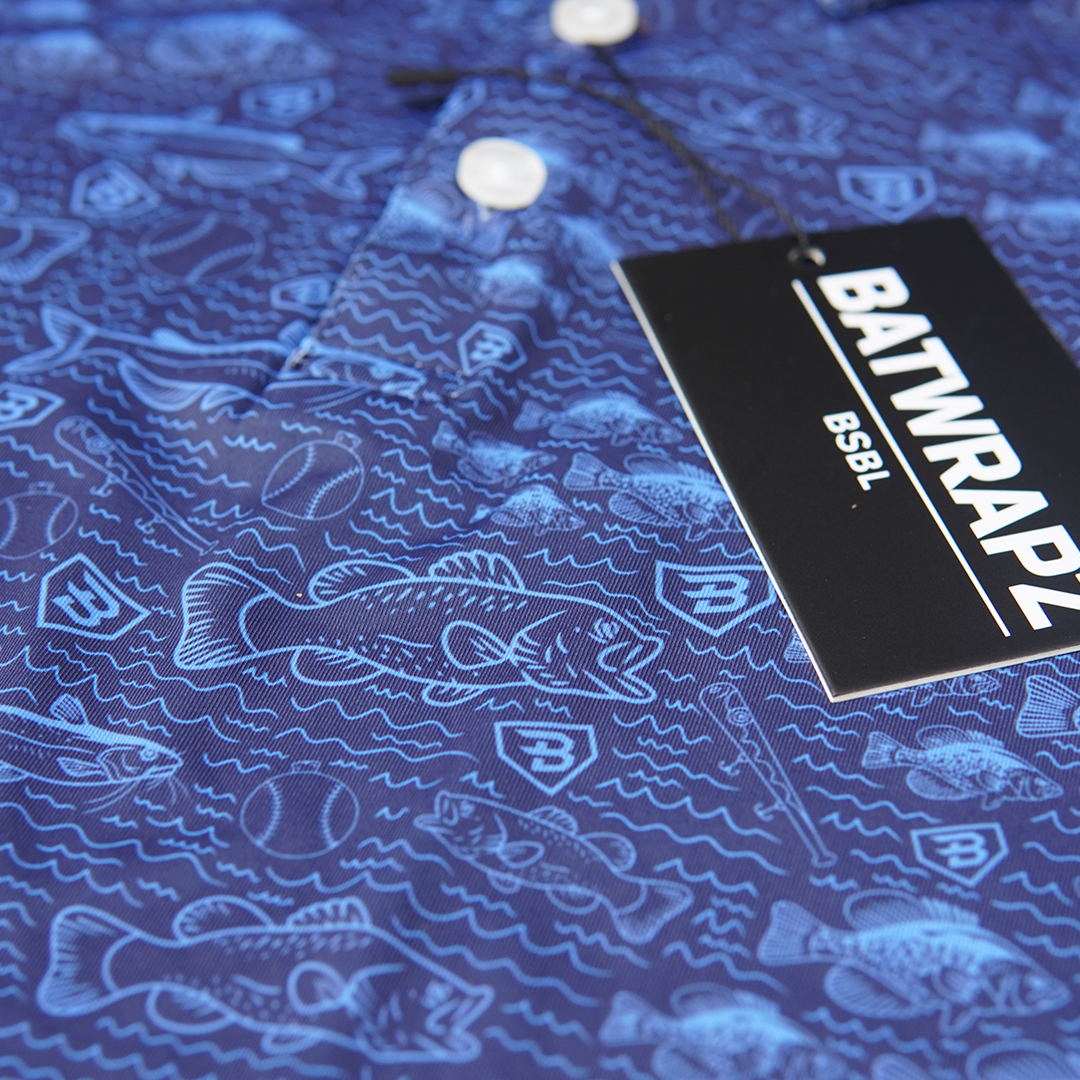 BatWrapz Fishin for Dingers Short Sleeve Performance Polo - Youth