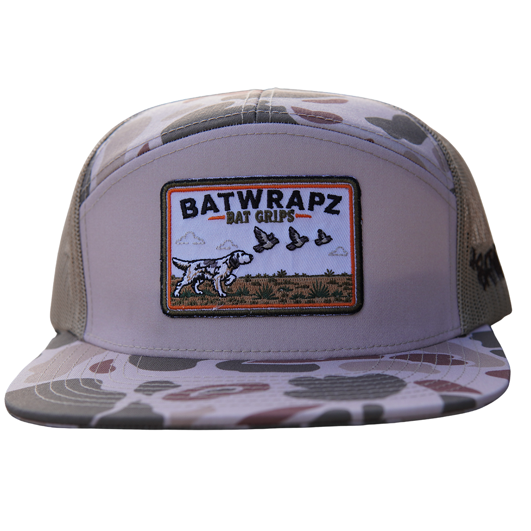 BatWrapz "Game Bird" Hat 7 Panel Snap Back - Sandstone