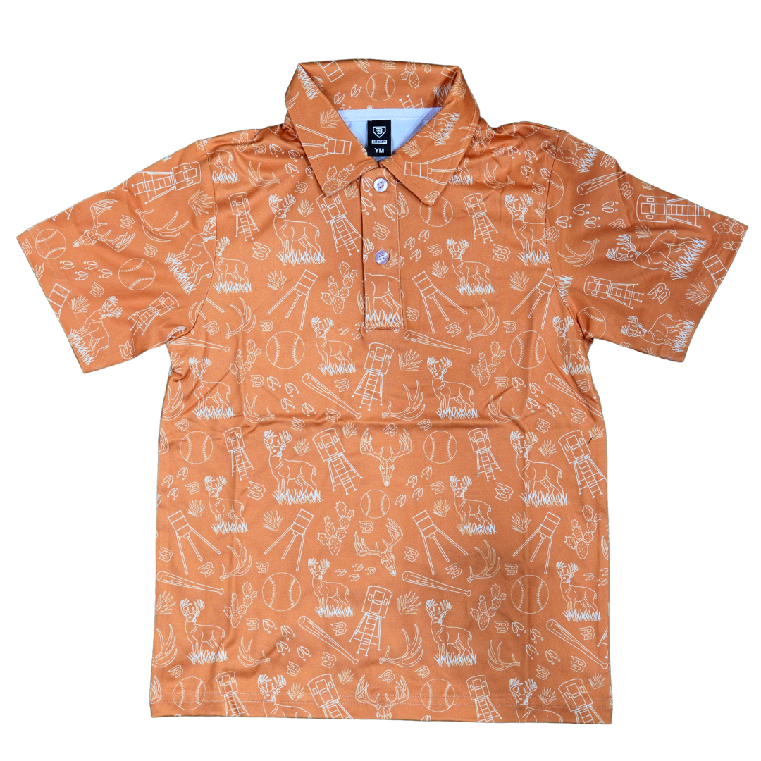 BatWrapz Back Forty Short Sleeve Performance Polo - Youth