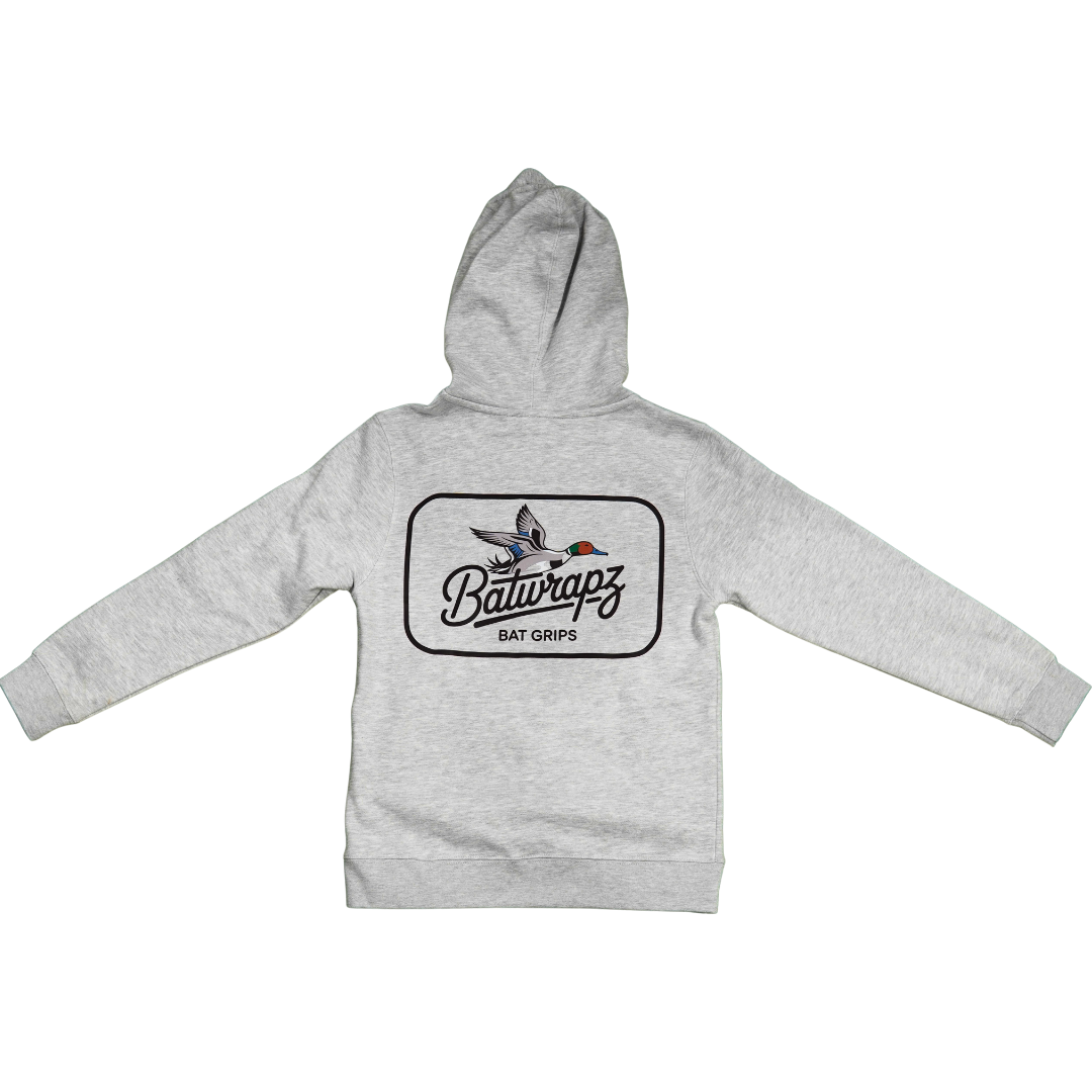 BatWrapz Pintail Bat Grips Logo Hoodie Youth - Gray