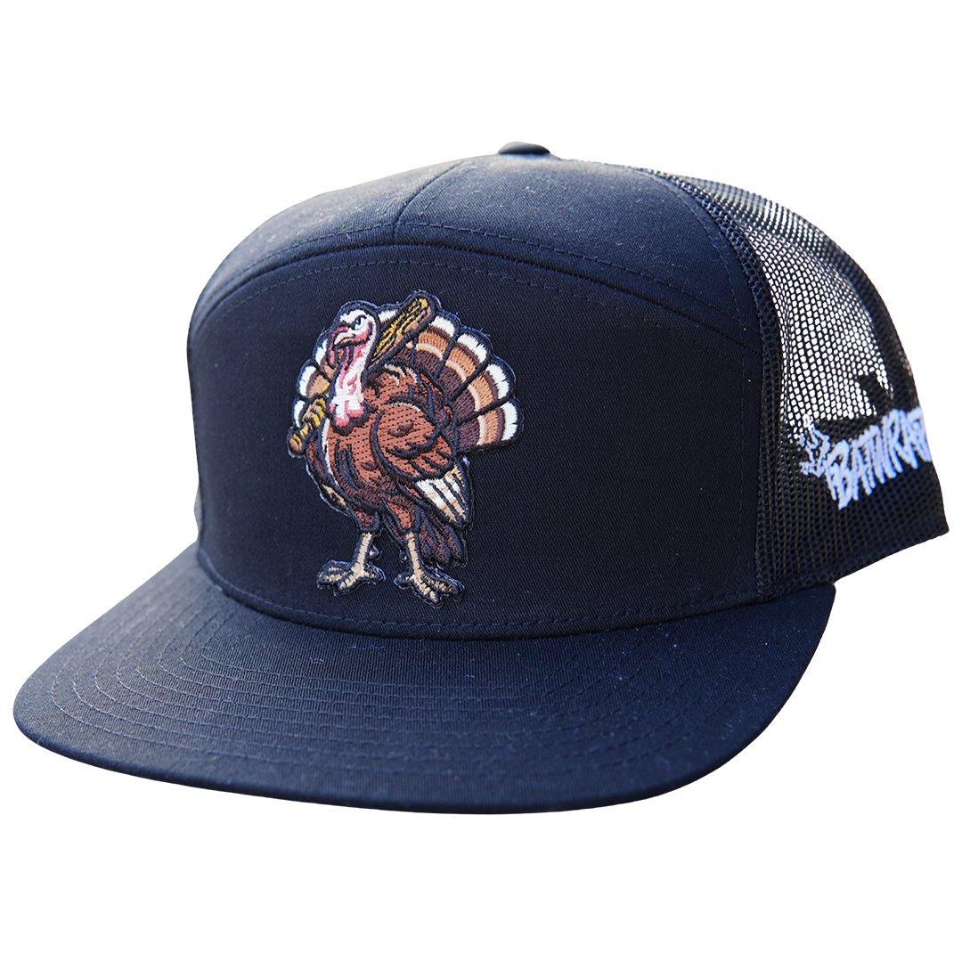 BatWrapz "Turkey" Hat 7 Panel Snap Back - Black