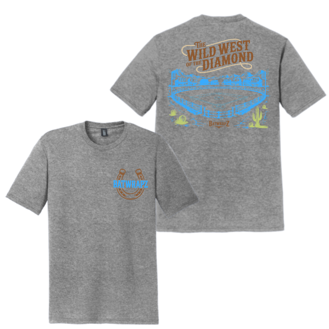 BatWrapz Wild West T-Shirt Grey - Youth