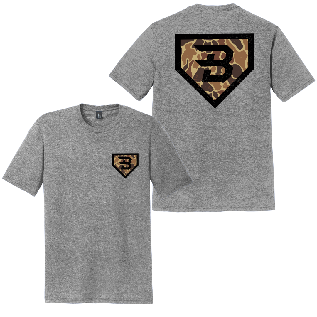 BatWrapz Vintage Camo Logo Toddler T-Shirt - Gray