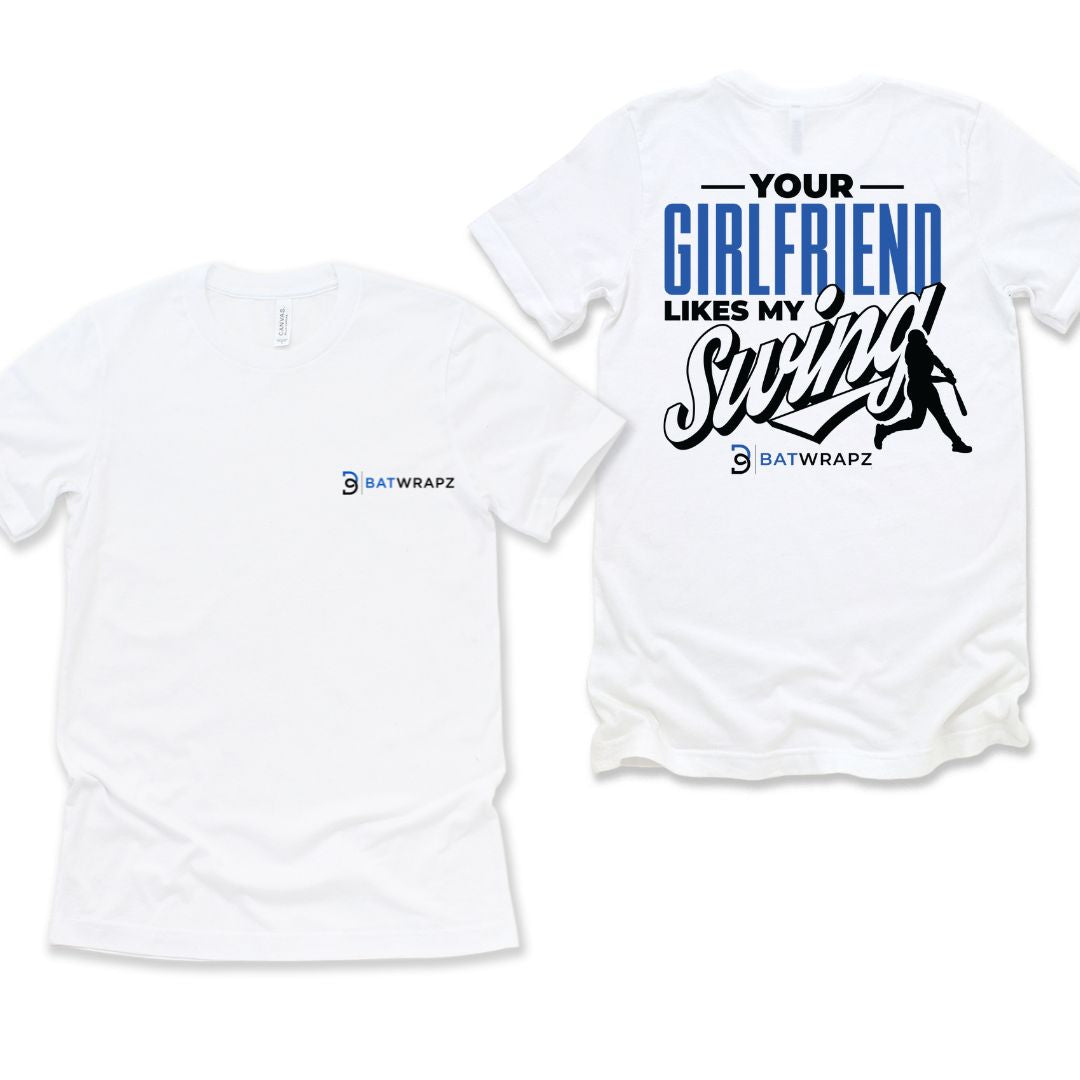 BatWrapz Baseball "Your Girlfriend Likes My Swing" Youth T-Shirt