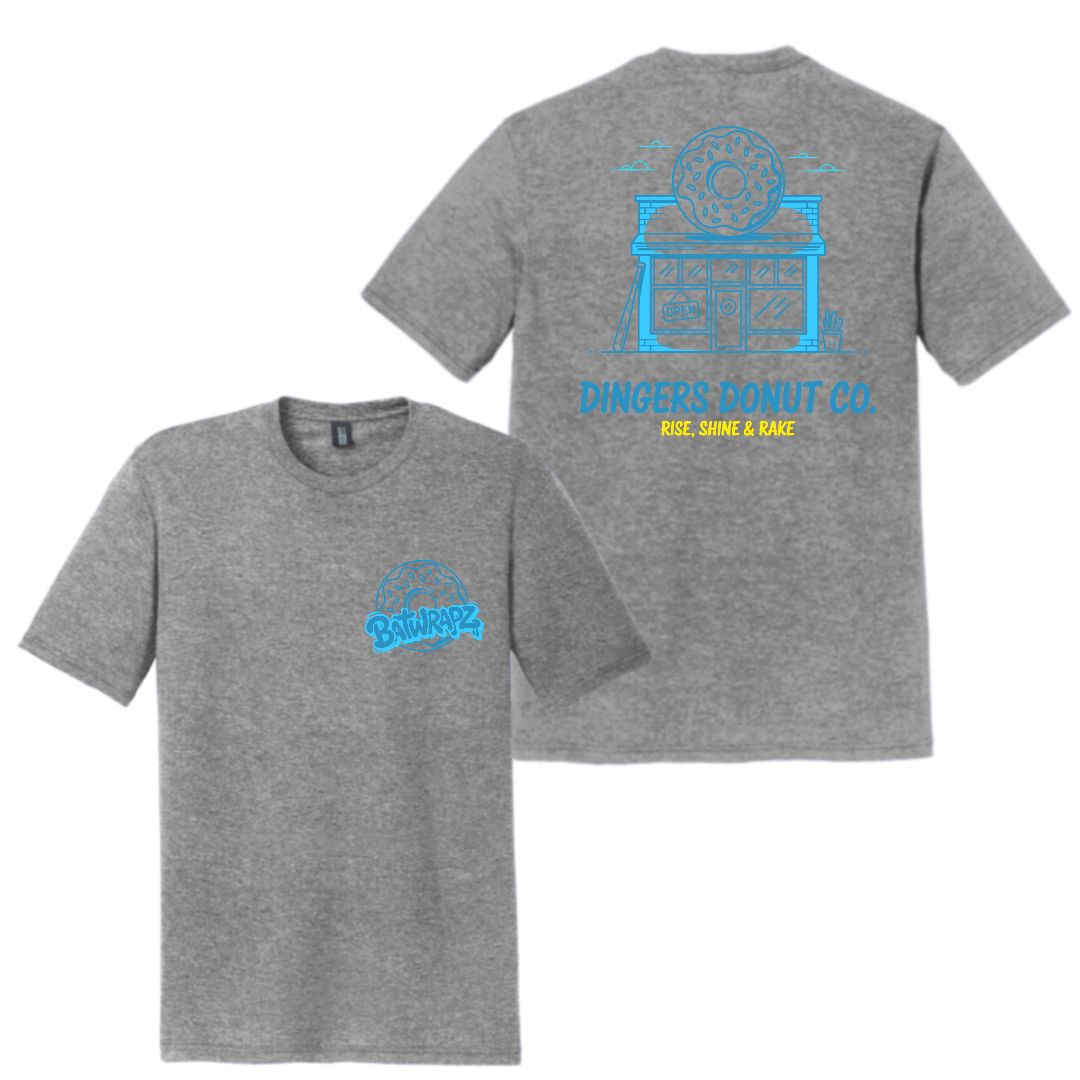 BatWrapz Dingers Donut Co. T-Shirt Grey - Youth