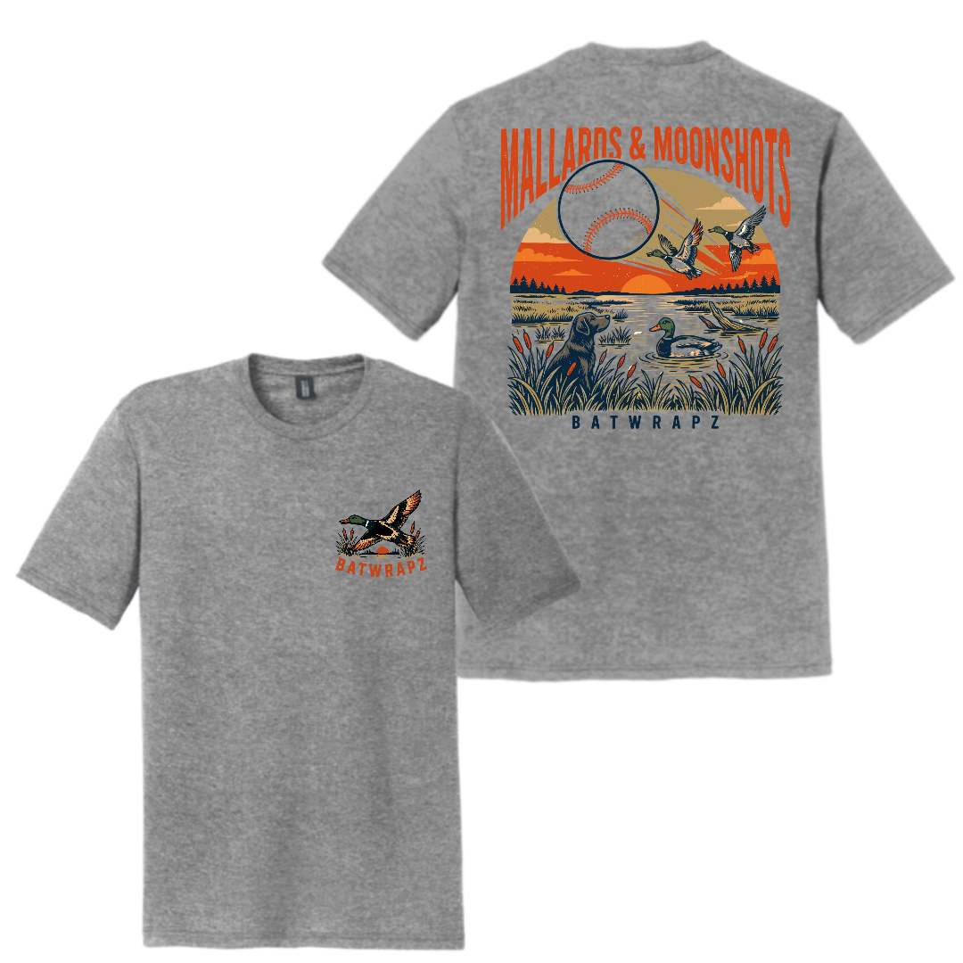 BatWrapz Mallards and Moonshots T-Shirt Gray - Youth