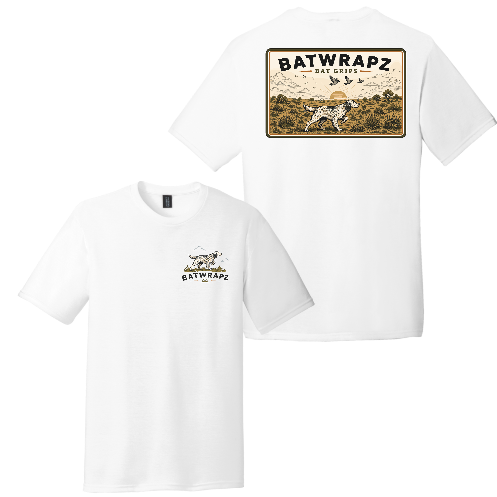 BatWrapz Baseball Bird Hunting Logo T-Shirt White - Youth
