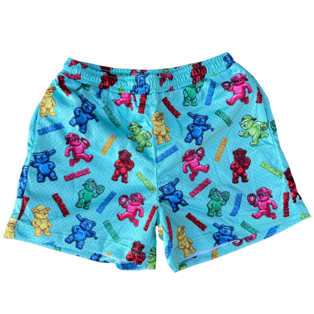 BatWrapz Gummy Ballers Training Shorts Aqua - Youth