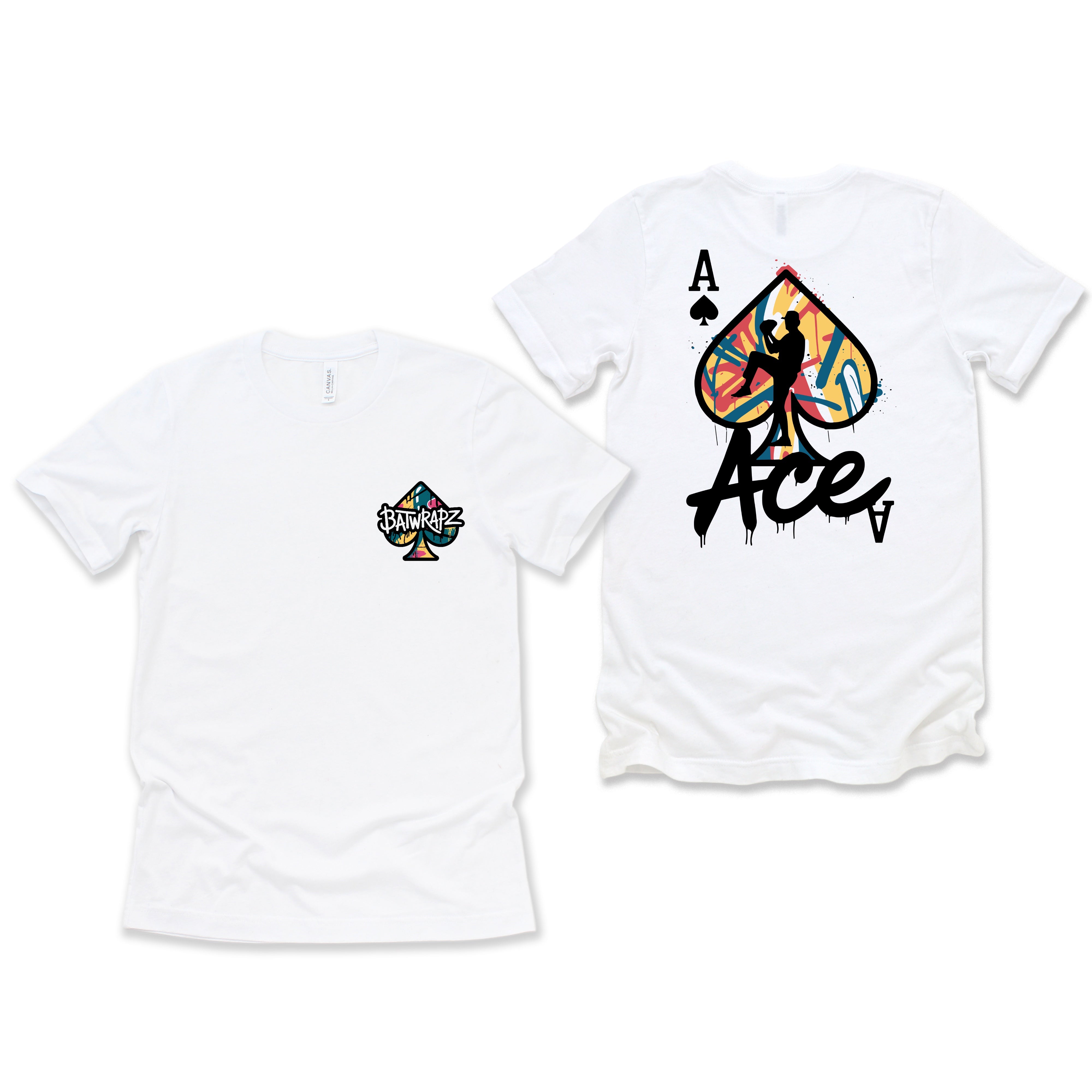 BatWrapz "Ace" Adult Tee - White