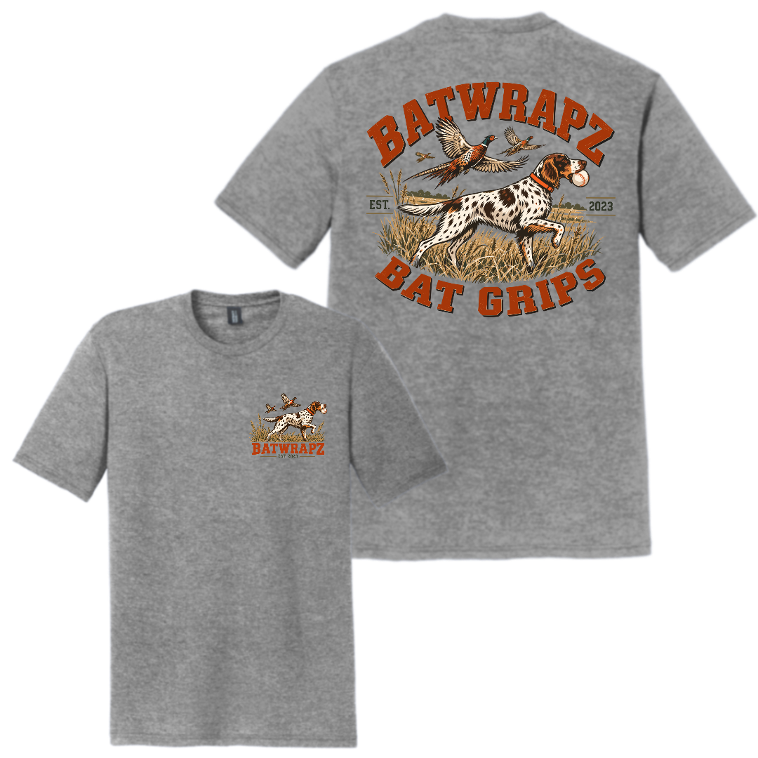 BatWrapz Pheasant Logo T-Shirt Grey - Youth