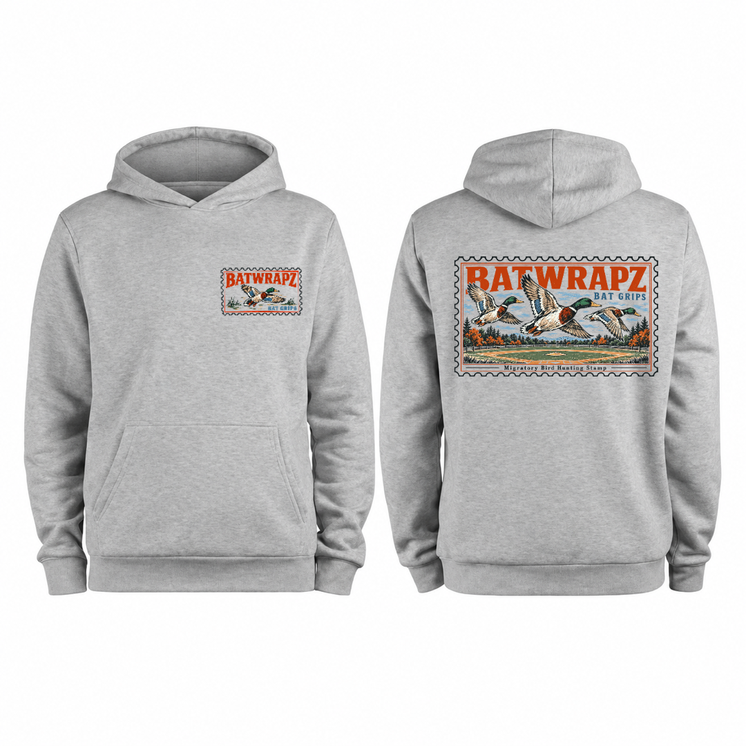 BatWrapz Duck Stamp Hoodie Youth - Gray