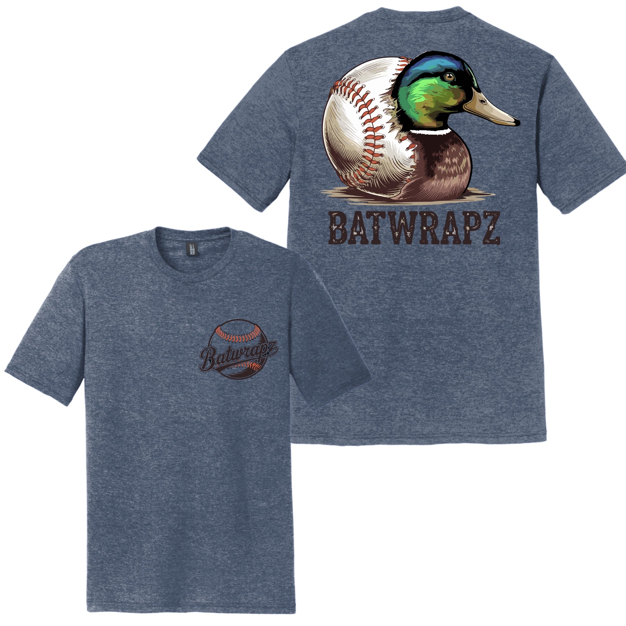 BatWrapz "Duck Down Baseball" Youth Tee - Navy