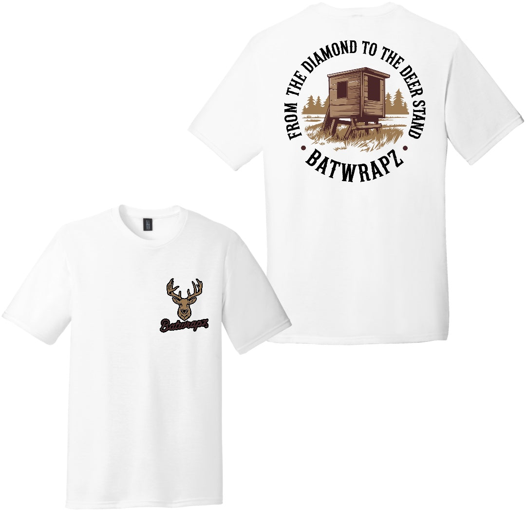 BatWrapz "Diamond to Deer Stand" Youth Tee - White