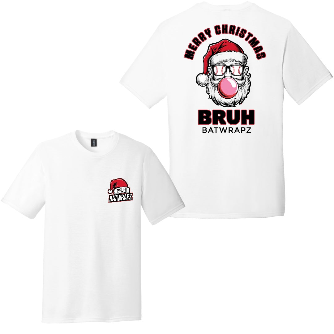 BatWrapz "Merry Christmas Bruh" Youth Tee - White