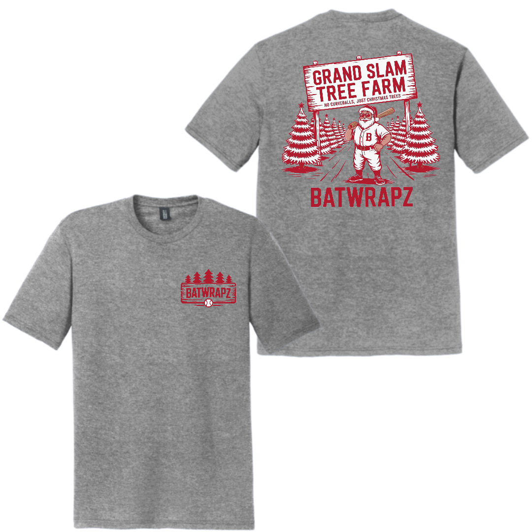 BatWrapz Grand Slam Tree Farm Youth T-Shirt - Gray