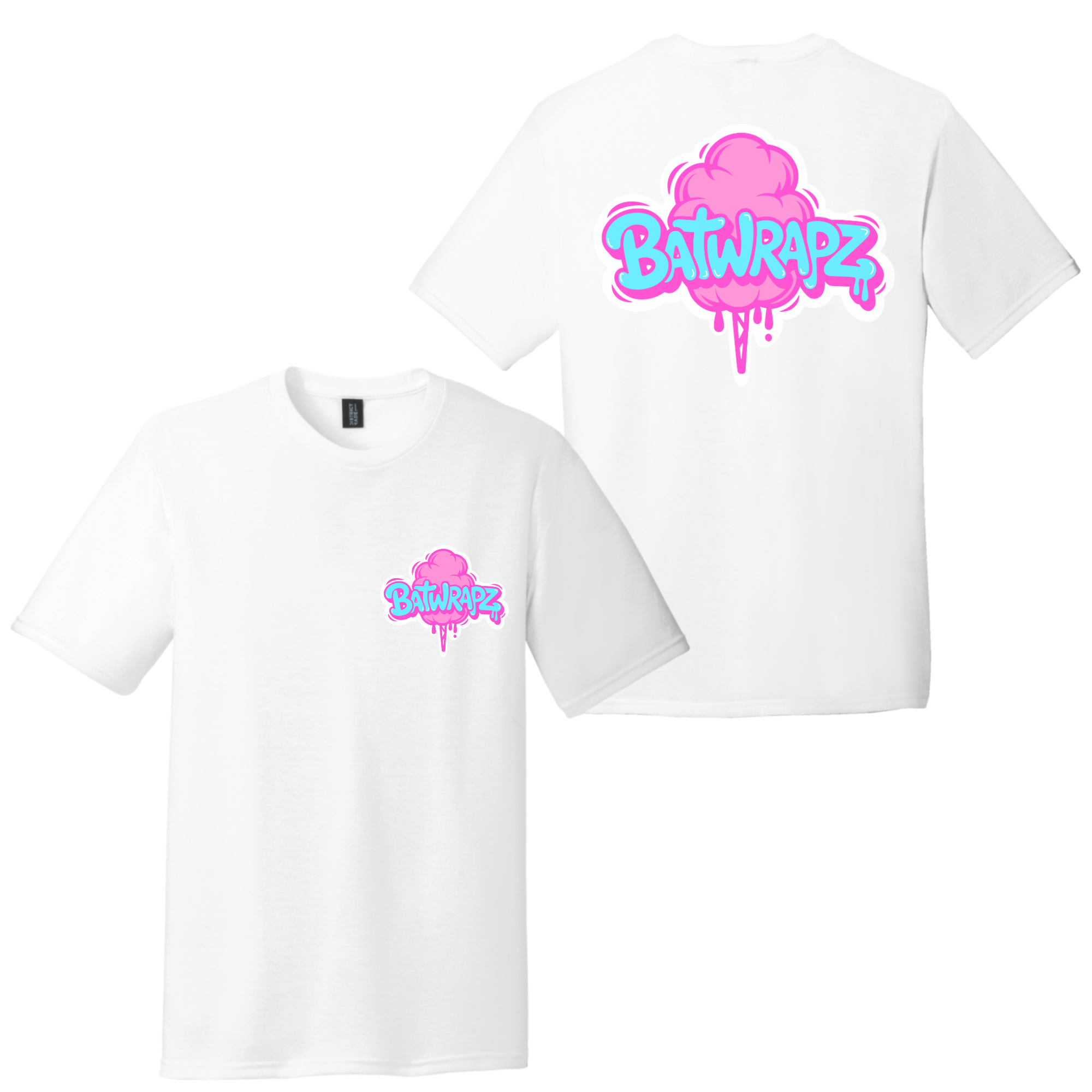 BatWrapz Baseball Cotton Candy Youth T-Shirt - White