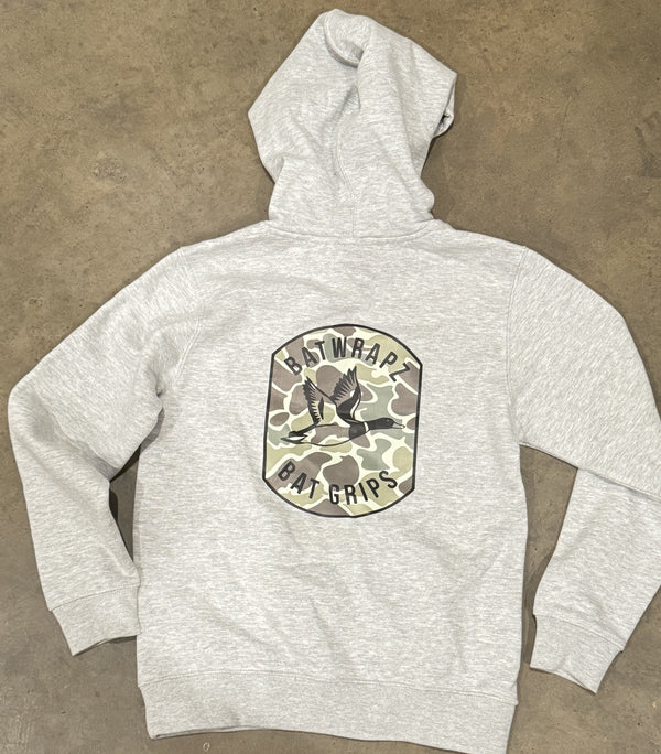 BatWrapz Duck Camo Hoodie Youth - Grey