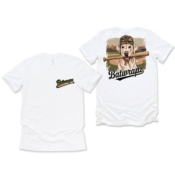 BatWrapz "Dugout Dog" Adult Tee - White