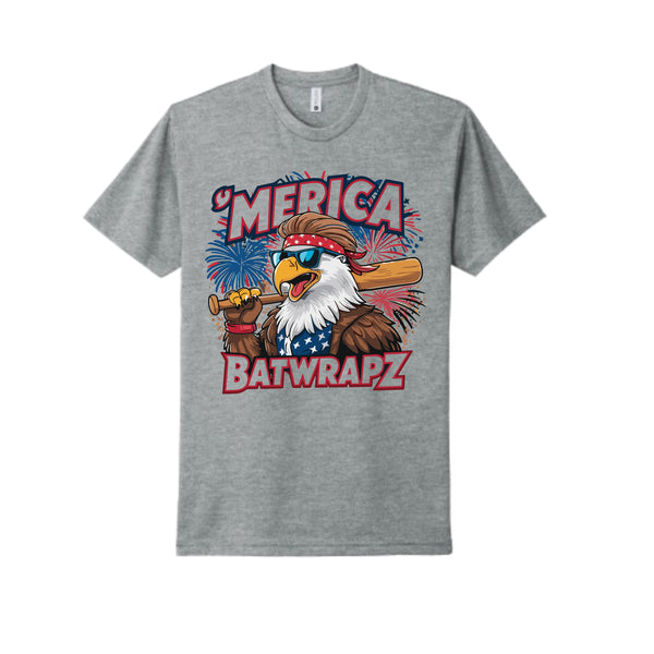 BatWrapz "Merica" Youth Tee - Heather Gray