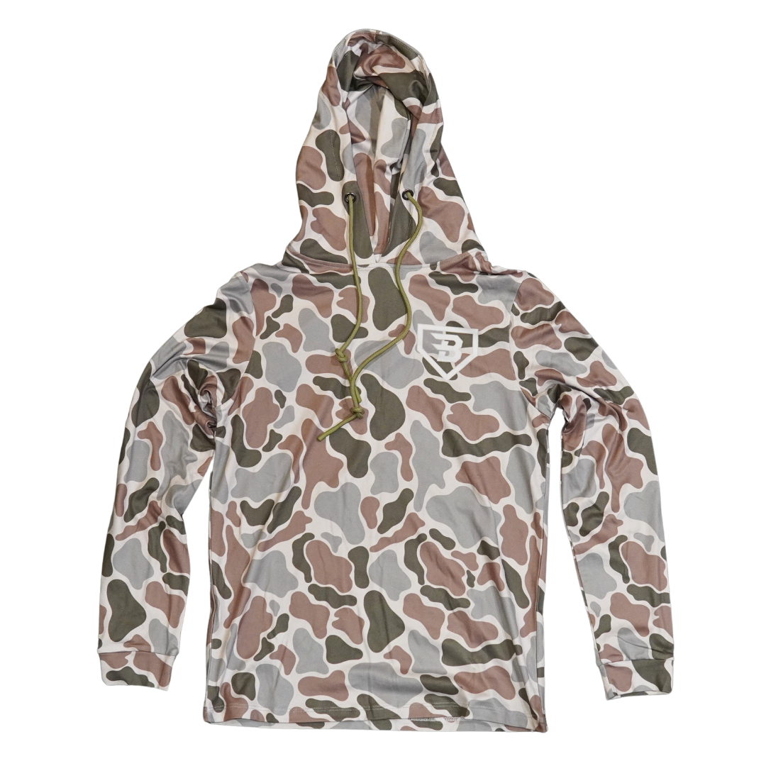 BatWrapz Duck Camo Lightweight Training Hoodie Sandstone - Youth