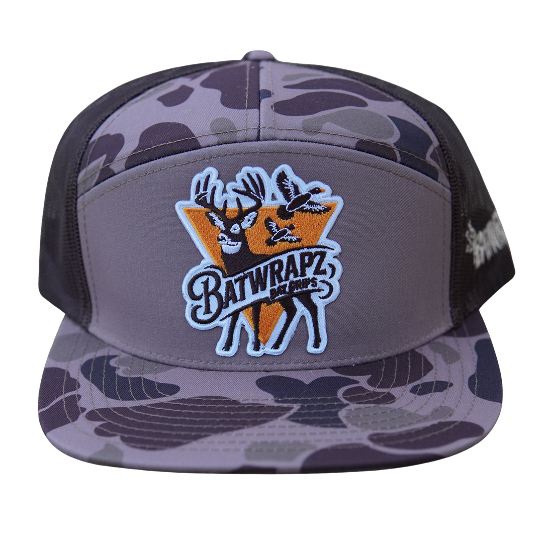 BatWrapz "Back 40" Hat 7 Panel Snap Back - Bark