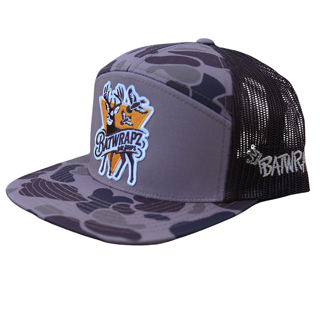 BatWrapz "Back 40" Hat 7 Panel Snap Back - Bark
