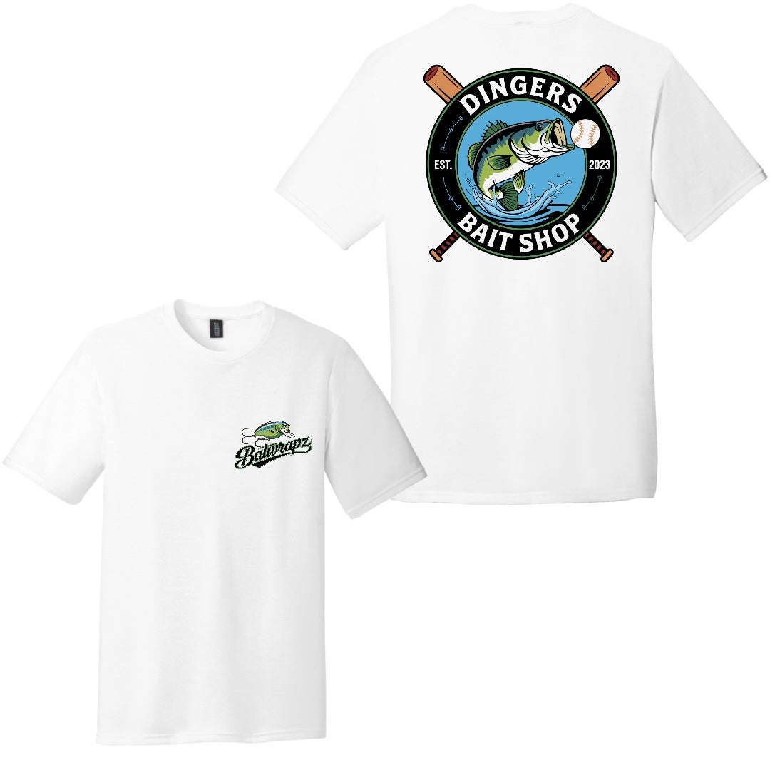 BatWrapz "Dingers Bait Shop" Youth Tee - White