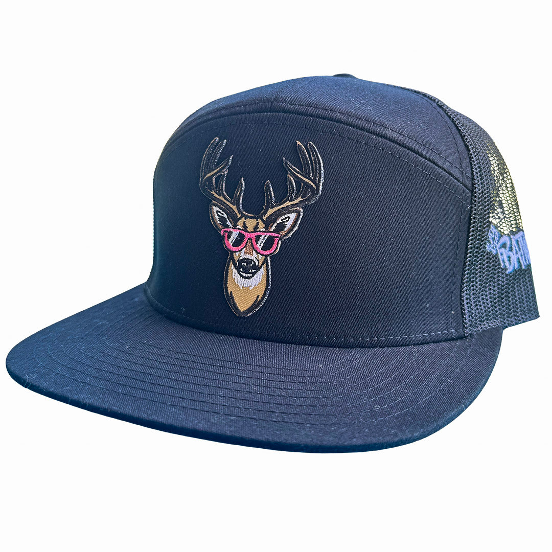 BatWrapz "Ballpark Buck" Hat 7 Panel Snap Back - Black
