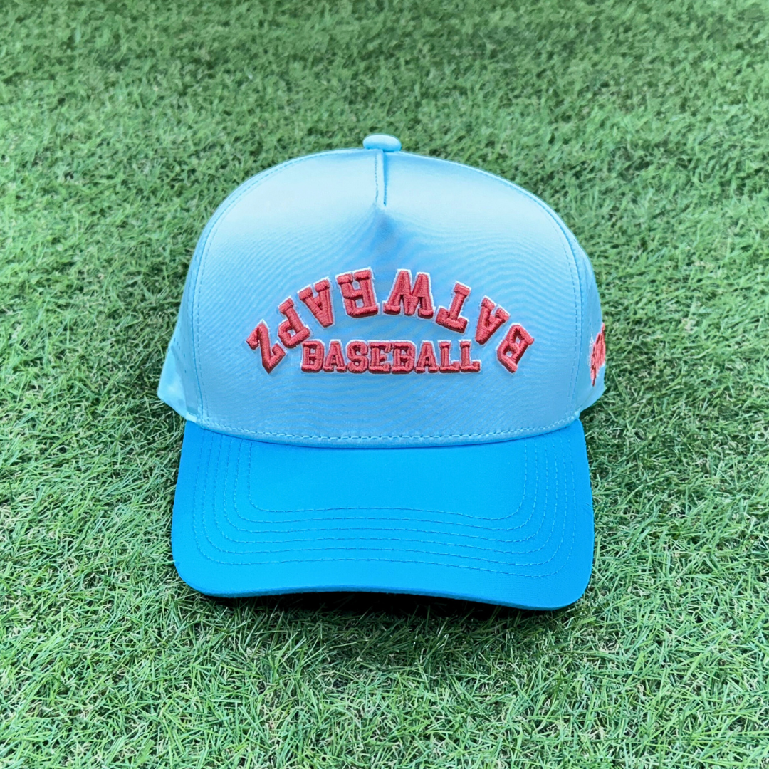 BatWrapz "Upside Down" Logo Snap Back Hat - Blue