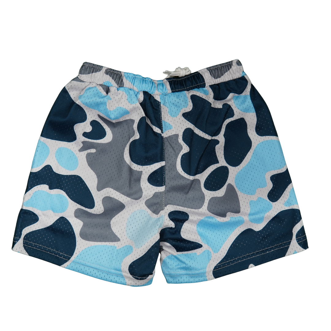BatWrapz Blue Duck Camo Training Shorts - Youth