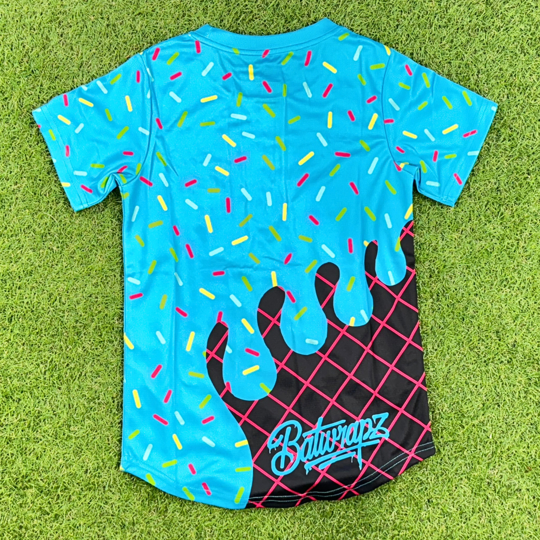 BatWrapz Baseball Ice Cream Short Sleeve Training Tee Youth - Blue