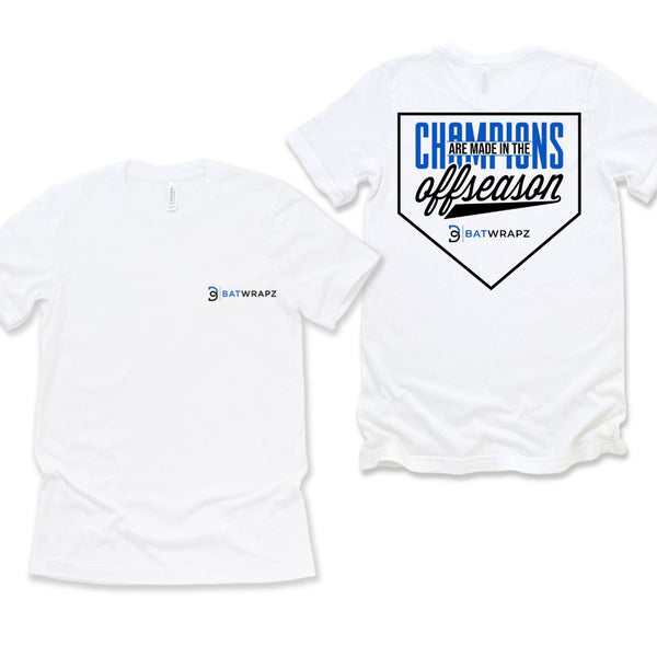 BatWrapz Baseball "Champions Are Made in the Offseason" Youth T-Shirt