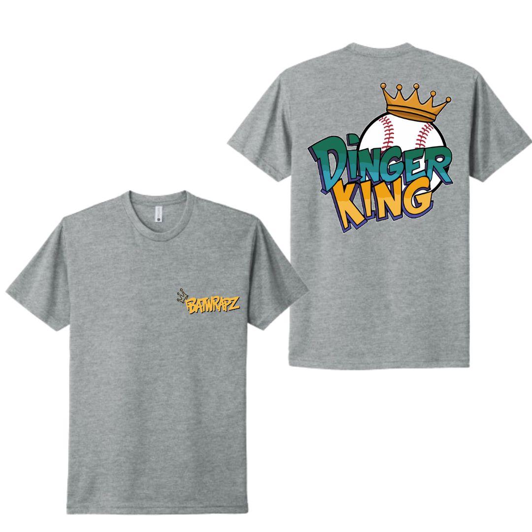 BatWrapz Dinger King Youth Tee - Heather Gray