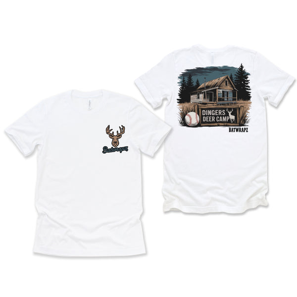 BatWrapz "Dingers Deer Camp" Youth Tee - White