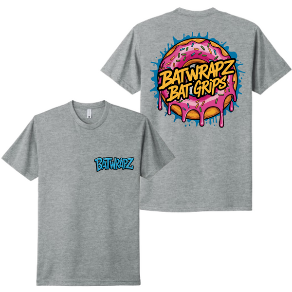 BatWrapz "Donuts" Adult T-Shirt Gray